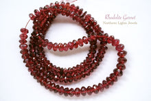 画像をギャラリービューアに読み込む, (半連/1連)宝石質 ロードライトガーネット ファセットボタン / ロンデル