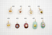 画像をギャラリービューアに読み込む, (#50-58) ジェムストーン K24 インレー ペンダントトップ 24金