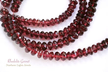 画像をギャラリービューアに読み込む, (半連/1連)宝石質 ロードライトガーネット ファセットボタン / ロンデル