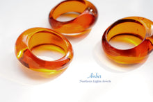 Load image into Gallery viewer, (17〜19号)琥珀 アンバー バルチックアンバー 甲丸 リング