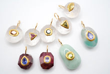 画像をギャラリービューアに読み込む, (#50-58) ジェムストーン K24 インレー ペンダントトップ 24金