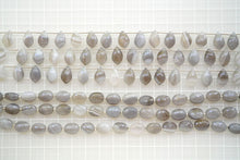 画像をギャラリービューアに読み込む, (半連/1連)高品質 グレー バンデッドアゲート フラットシャンデリア マイクロカット