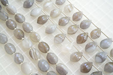 画像をギャラリービューアに読み込む, (半連/1連)高品質 グレー バンデッドアゲート フラットシャンデリア マイクロカット