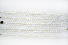 Load image into Gallery viewer, (半連/1連)高品質 ホワイト ラブラドライト ブルームーンストーン ファセットマーキス