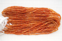 画像をギャラリービューアに読み込む, 上質 カーネリアン オレンジ色 カラーグラデーション ラウンドカット 3.3mm