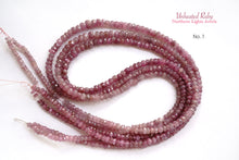 Load image into Gallery viewer, (S/M, Half Strand/Single Strand) Natural Unheated Ruby Faceted Button/Rondel Cut
