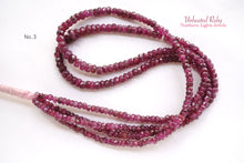 Load image into Gallery viewer, (S/M, Half Strand/Single Strand) Natural Unheated Ruby Faceted Button/Rondel Cut