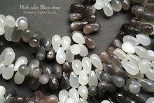 画像をギャラリービューアに読み込む, (M,LL/半連,1連)宝石質 マルチカラームーンストーン ファセットドロップ
