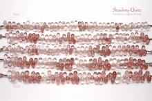 画像をギャラリービューアに読み込む, (No.1-5)宝石質 ストロベリークォーツ ピンクエピドード ファセットドロップ