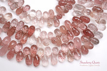 画像をギャラリービューアに読み込む, (No.1-5)宝石質 ストロベリークォーツ ピンクエピドード ファセットドロップ