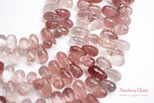 画像をギャラリービューアに読み込む, (No.1-5)宝石質 ストロベリークォーツ ピンクエピドード ファセットドロップ