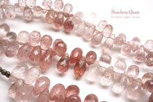 画像をギャラリービューアに読み込む, (No.1-5)宝石質 ストロベリークォーツ ピンクエピドード ファセットドロップ
