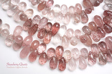 画像をギャラリービューアに読み込む, (No.1-5)宝石質 ストロベリークォーツ ピンクエピドード ファセットドロップ