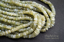 画像をギャラリービューアに読み込む, (半連/1連)クリソベリル キャッツアイ 41cm スムースロンデル 2.5-3.5×1-2mm