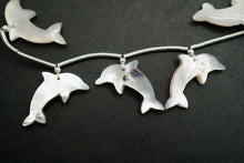 画像をギャラリービューアに読み込む, (2pc/1連)MOP シェル クリスタル イルカ ドルフィン シェイプ ピンククォーツァイト