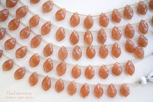 画像をギャラリービューアに読み込む, (半連/1連)上質 ピーチムーンストーン フラットシャンデリア