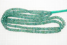 画像をギャラリービューアに読み込む, (半連/1連)グリーンカイヤナイト 40cm ファセットロンデル ボタンカット