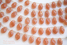 画像をギャラリービューアに読み込む, (半連/1連)上質 ピーチムーンストーン フラットシャンデリア