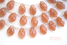 画像をギャラリービューアに読み込む, (半連/1連)上質 ピーチムーンストーン フラットシャンデリア