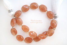 Load image into Gallery viewer, (半連/1連)上質 ピーチムーンストーン オーバルカット マイクロカット