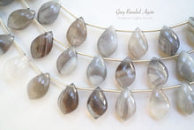 画像をギャラリービューアに読み込む, (半連/1連)高品質 グレー バンデッドアゲート フラットシャンデリア マイクロカット