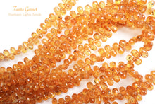 Load image into Gallery viewer, (M/L) Gem Quality Unheated Spessartite Garnet Pear Shape Cut Mandarin Garnet