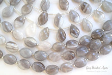 画像をギャラリービューアに読み込む, (半連/1連)高品質 グレー バンデッドアゲート フラットシャンデリア マイクロカット