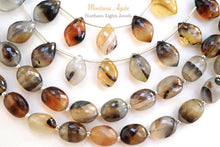 Load image into Gallery viewer, (半連/1連)高品質 モンタナ アゲート ファセットオーバル マイクロカット