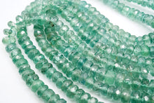 画像をギャラリービューアに読み込む, (半連/1連)グリーンカイヤナイト 40cm ファセットロンデル ボタンカット