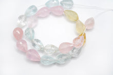 画像をギャラリービューアに読み込む, (半連)マルチカラー ベリル 貫通穴 ファセット ドロップ