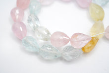 画像をギャラリービューアに読み込む, (半連)マルチカラー ベリル 貫通穴 ファセット ドロップ