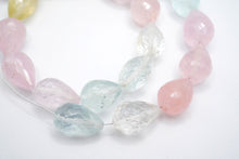 画像をギャラリービューアに読み込む, (半連)マルチカラー ベリル 貫通穴 ファセット ドロップ