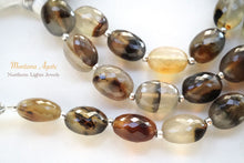Load image into Gallery viewer, (半連/1連)高品質 モンタナ アゲート ファセットオーバル マイクロカット