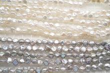 Load image into Gallery viewer, Freshwater Pearl Poppy Baroque Creo Hole White 38 cm