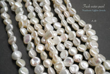 Load image into Gallery viewer, Freshwater Pearl Poppy Baroque Creo Hole White 38 cm