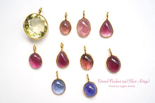 画像をギャラリービューアに読み込む, (No.18-26)宝石質 ジェムストーン ルース 銀製フレーム(K18gp) ペンダント