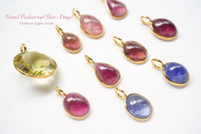 画像をギャラリービューアに読み込む, (No.18-26)宝石質 ジェムストーン ルース 銀製フレーム(K18gp) ペンダント