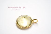 画像をギャラリービューアに読み込む, (No.18-26)宝石質 ジェムストーン ルース 銀製フレーム(K18gp) ペンダント