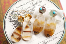 Load image into Gallery viewer, (No.1-32)モンタナアゲート ペアルース 上部穴あき ペアシェイプ オーバル