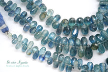 Load image into Gallery viewer, (21-23 grains per row) Nepal Indigo Blue Moscayanite Plain Pear Shape