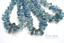 Load image into Gallery viewer, (21-23 grains per row) Nepal Indigo Blue Moscayanite Plain Pear Shape