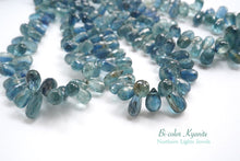 Load image into Gallery viewer, (21-23 grains per row) Nepal Indigo Blue Moscayanite Plain Pear Shape