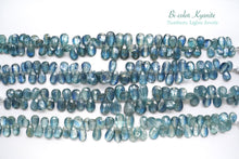 Load image into Gallery viewer, (21-23 grains per row) Nepal Indigo Blue Moscayanite Plain Pear Shape