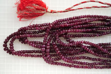Load image into Gallery viewer, (No.1-9)宝石質 非加熱ルビー ボタン/ロンデル 41-55cm