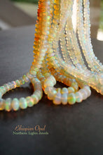 Load image into Gallery viewer, (白/イエロー〜褐色)宝石質 エチオピア産 オパール スムースロンデル