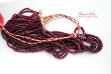 Load image into Gallery viewer, (No.1-9)宝石質 非加熱ルビー ボタン/ロンデル 41-55cm