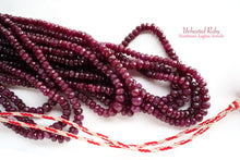 Load image into Gallery viewer, (No.1-9)宝石質 非加熱ルビー ボタン/ロンデル 41-55cm