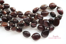 画像をギャラリービューアに読み込む, (半連/1連)上質 タンザニア産 スキャポライト ネックレス スムースオーバル ナゲット