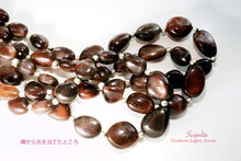 画像をギャラリービューアに読み込む, (半連/1連)上質 タンザニア産 スキャポライト ネックレス スムースオーバル ナゲット