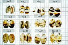 Load image into Gallery viewer, (No.1-22)モンタナアゲート ペアルース 上部片穴あき オーバル